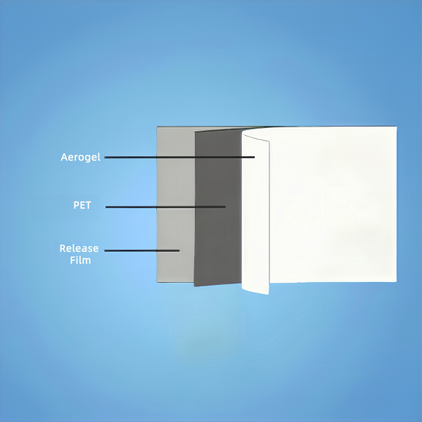 AGF-APR: Aerogel-Dämmfolie mit PET-Träger und Abziehfolie- Anchor-Tech