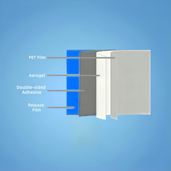 AGF-PADR Selbstklebende PET-Aerogel-Folie mit Trennfolie-Anchor-Tech